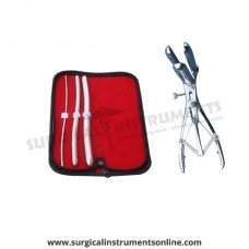 Hegar uterine dilator 3 pieces set,3-4, 9-10, 13-14, mathieu speculum